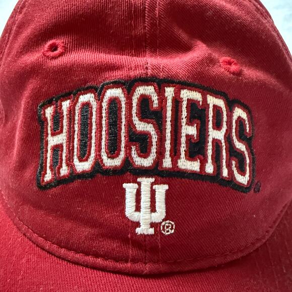 IU Hoosiers hat, NCAA brand, red w/ black/white embroidery, OS, EUC - Picture 3 of 4